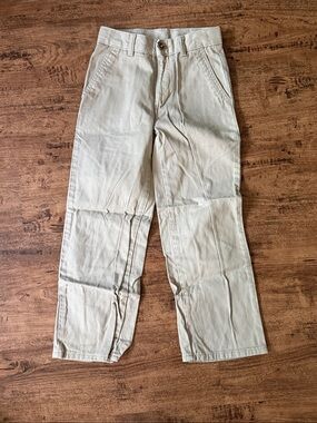 Chaps Light Beige Straight-Leg Chino Pants size 7
